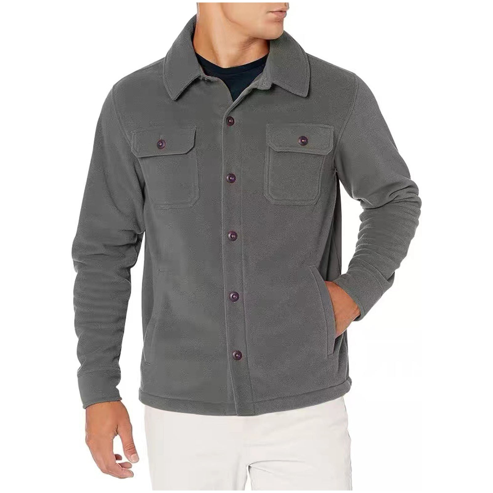 Button Down Full Sleeves Shacket Shirt