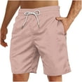 thumbnail image 1 of VSSSJ Mens Casual Swim Shorts Elastic Waist Summer Beach Shorts Loose Drawstring Lightweight Quick Dry Athletic Board Shorts with Pockets Pink XXXXL, 1 of 4
