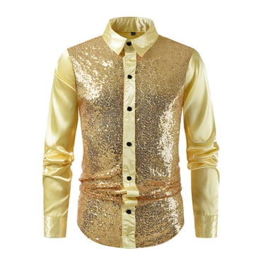 Mens Wedding Long Sleeve Button Up Shirt