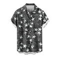 thumbnail image 1 of VSSSJ Mens Hawaiian Shirts Star Graphic Button Down Short Sleeve Shirt Casual Tropical Holiday Beach Summer Shirt Black XL, 1 of 4