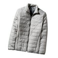 thumbnail image 1 of VSSSJ Mens Lightweight Puffer Jackets Casual Warm Puffy Winter Packable Jacket Full Zipper Windproof Water Repellent Quilted Coat Gray L, 1 of 3