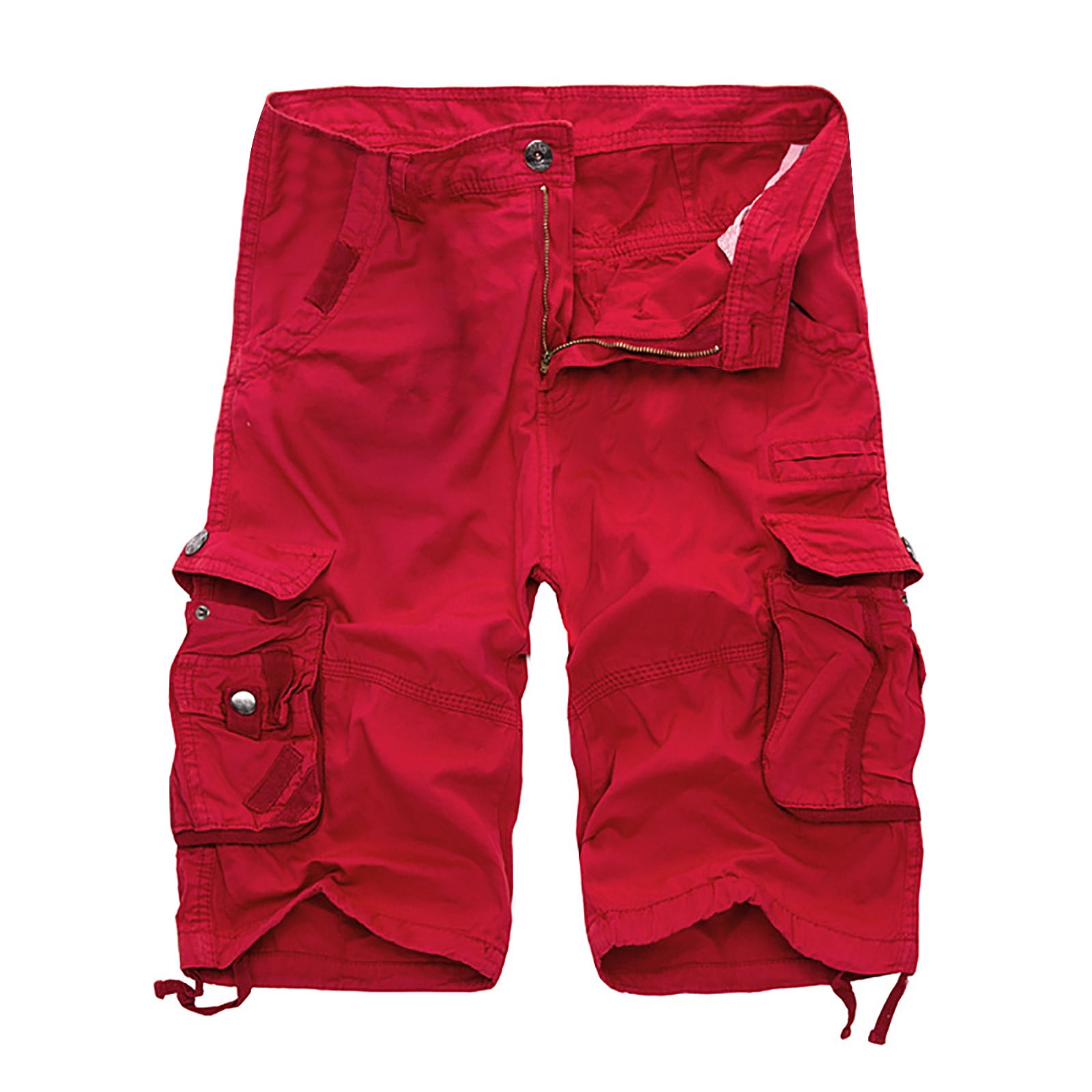 St Johns Bay Mens Red Cortez Cargo Shorts 36 **BRAND NEW**