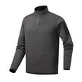 thumbnail image 1 of VSSSJ Mens Quarter Zip Pullover Fleece Lined Long Sleeve Mock Neck Golf Shirts 1/4 Zip Warm Thermal Running Athletic Sweatshirts Dark Gray XXXXL, 1 of 6