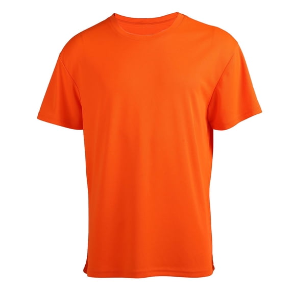 VSSSJ Mens Short Sleeve T-Shirts Casual Crew Neck Solid Basic Tee Shirt Summer Regular Fit Running Cycling Fishing Tops Orange XXXL
