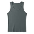 thumbnail image 1 of VSSSJ Mens Sleeveless Racerback Tank Tops Stretch Gym Slim Fit Ribbed Tee Tops Breathable Summer Workout Running Muscle Shirts Army Green XL, 1 of 8