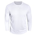 thumbnail image 1 of VSSSJ Mens Waffle Crewneck Shirts Relaxed Fit Long Sleeve Casual T-Shirt Lightweight Solid Color Base Layer Pullover Tees Tops White S, 1 of 8