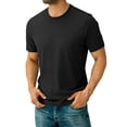 thumbnail image 1 of VSSSJ Mens Workout T-Shirts Athletic Running Short Sleeve Gym Active Shirts Quick Dry Lightweight Summer Crewneck Basic Tee Tops Black XL, 1 of 8