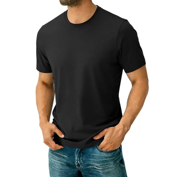 VSSSJ Mens Workout T-Shirts Athletic Running Short Sleeve Gym Active Shirts Quick Dry Lightweight Summer Crewneck Basic Tee Tops Black XL