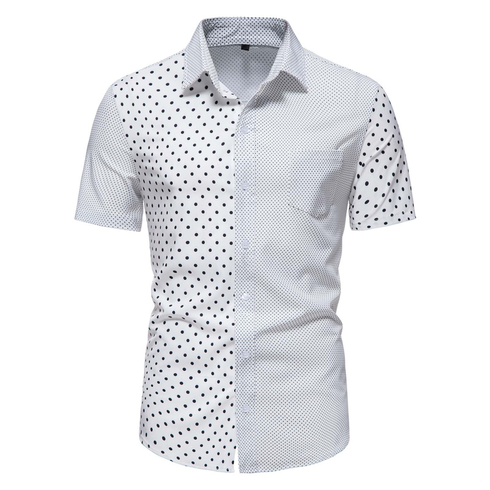 RTRDE Long Sleeve Shirts for Men, Golf Shirts Mens Tall Polo Shirts Shirts  White Men's Lapel Printed Casual Top Loose Sports Shirt Shirt Big and  Shirts Men (M, Black)
