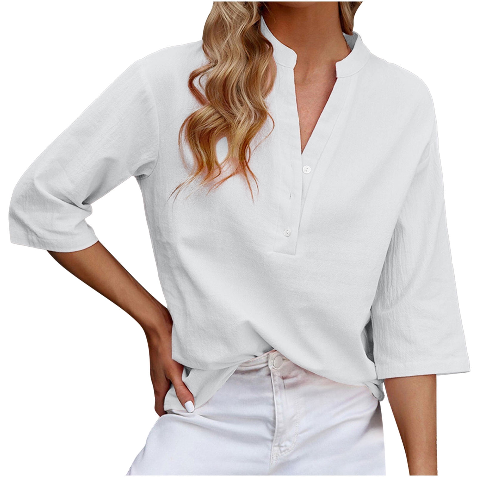 VSSSJ-Shirts-for-Women-Solid-