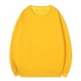 thumbnail image 1 of VSSSJ Sweatshirt for Men Oversized Long Sleeve Crewneck Sweatshirts Cotton Loose Fit Drop Shoulder Solid Color Basic Pullover Sweatshirt Yellow XXXXL, 1 of 6