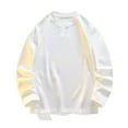 thumbnail image 1 of VSSSJ Sweatshirts for Men V Neck Casual Fashion Oversized Sweatshirt Loose Fit Long Sleeve Lightweight Pullover Sweatshirt White XXXXXL, 1 of 4