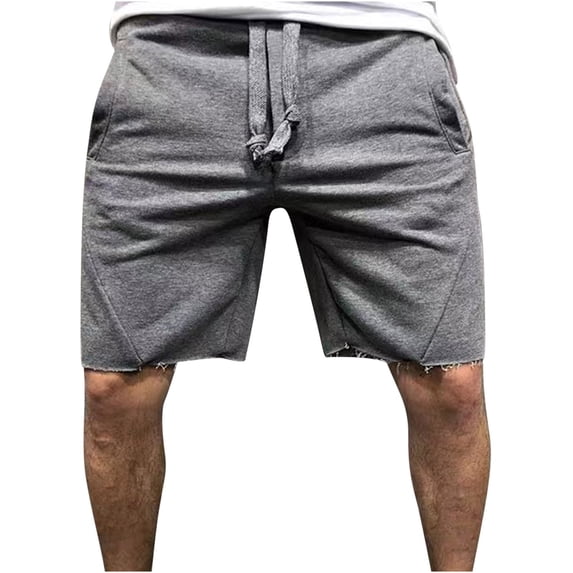 VSSSJ Swim Trunks for Men Quick Drying Loose Fit Drawstring Elastic Waist Solid Color Five Point Bathing Suits Summer Surfing Beach Swimwear Dark Gray XXXL