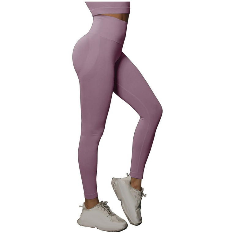 VSSSJ Tummy Control Leggings for Women Comfy Casual Stretchy Slimming Solid Color High Waisted Ultra Soft Full Length Tight Pants for Running Yoga