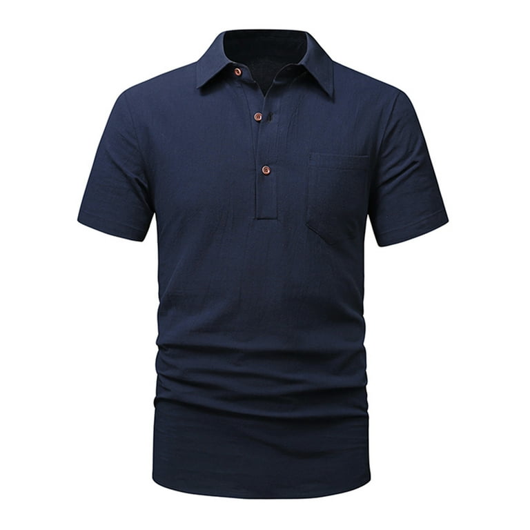 VSSSJ Turn down Collar Shirts for Men Big and Tall Solid Color
