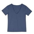 thumbnail image 1 of VSSSJ V Neck T Shirts for Men Muscle Slim Fit Stretch Gym Workout Tee Shirt Cotton Short Sleeve Low Cut Fitness Athletic Tops Navy XXL, 1 of 8