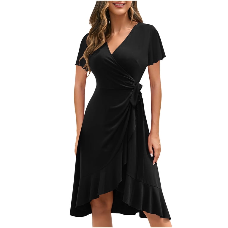 white christmas dresses Petal and Pup Women's Nova Wrap Knit Midi Dress main image 0