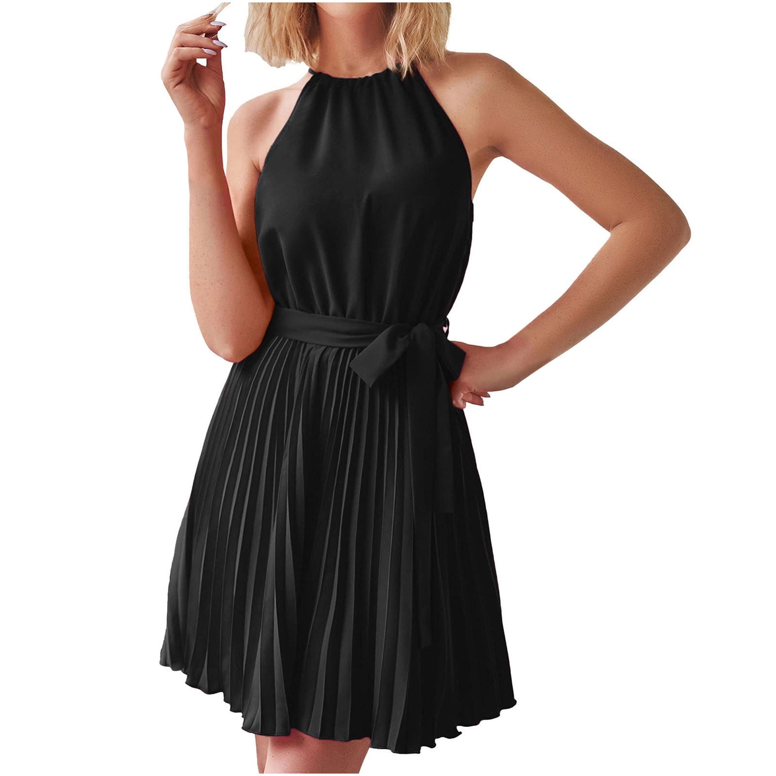 navy blue dress for baby girl Amazon.com: EsEiCo Women's Solid Satin Halter Neck A-line Mini Dress  Sleeveless Backless Flared A-Line Short Dresses for Women Black, X-Small :  Clothing, Shoes & Jewelry main image 0