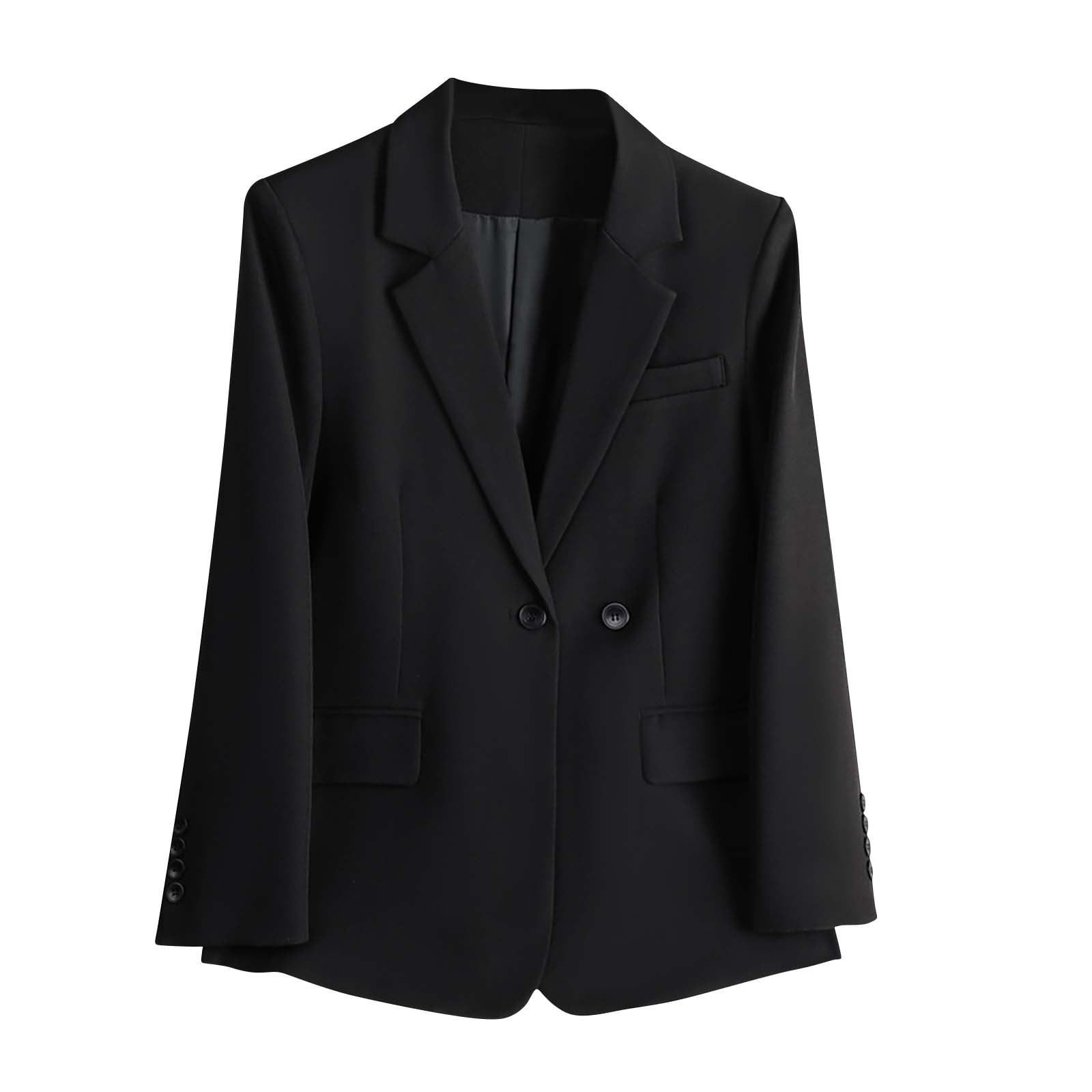 BIZwear Solid Lapel Neck Quilted Coat Without Belt