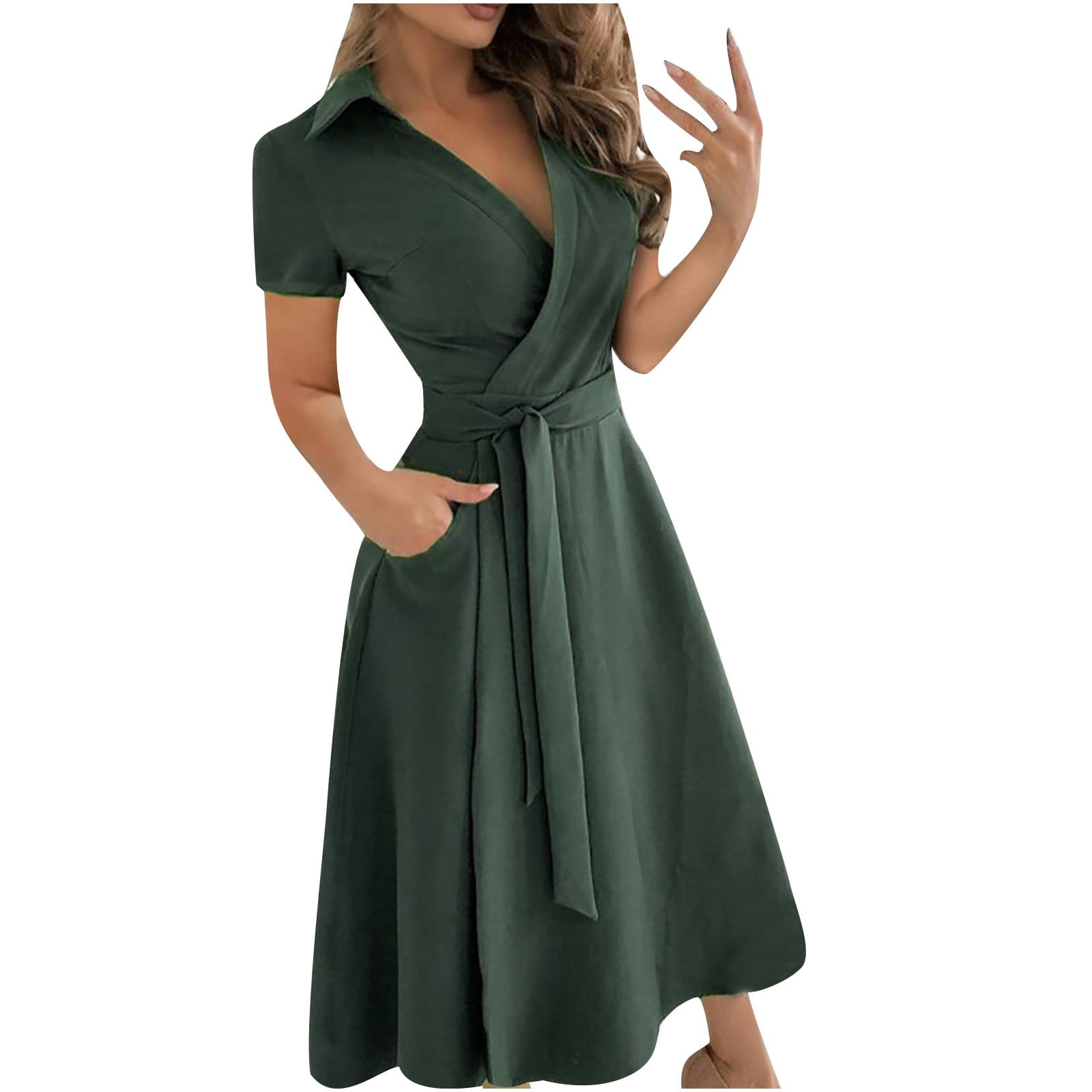 green shein dress SHEIN Green Cut-Out Ruched Spaghetti Strap Slit Hem Maxi Sexy Bodycon Dress 6 main image 1