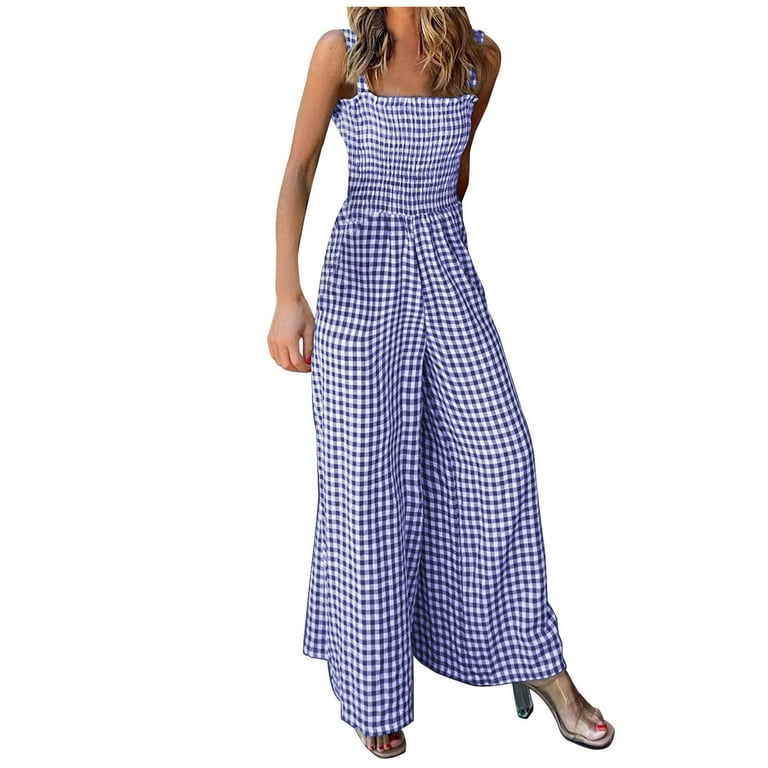 New Plaid Print Jumpsuit New Plaid Print Jumpsuit