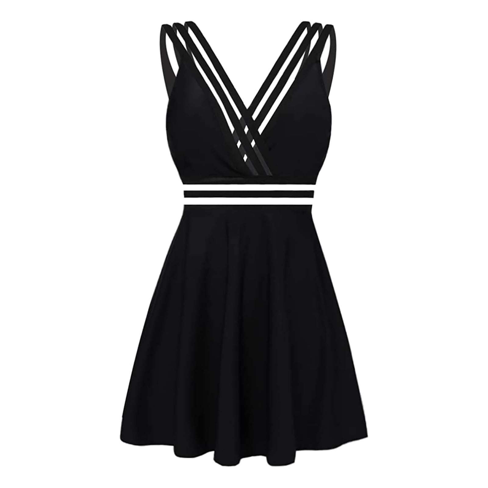 VSSSJ Women's Two Piece Tankini Swimsuits Crisscross Mesh Patchwork V