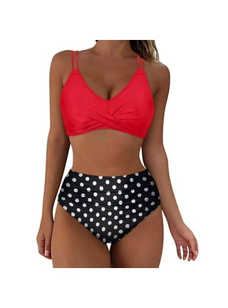 Teen Girls Polka Dot Twist Bikini Swimsuit