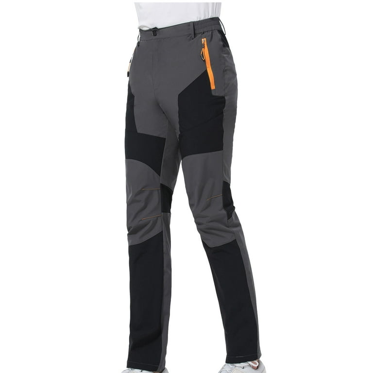 VSSSJ Women's Winter Outdoor Hiking Pants Plus Size Color Block Patchwork  Elastic Waist Waterproof Assault Pants Thick Cashmere Windproof Trousers