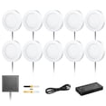 thumbnail image 1 of VST Under Cabinet Lights CCT 3000K-6000K, Puck Lights Color Temperature and Brightness Adjustable with Touch Switch and ETL Listed Led Driver for Drawer Wardrobe Kitchen, 10 Pack, White, 1 of 8