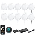 thumbnail image 1 of VST Smart Under Cabinet Lighting Work with Alexa Google Assistant App Remote Control, Recessed or Surface Mount 12V 2W/Pc Puck Light for Kitchen Under Counter, 10 Pack 3000K~6000K,White, 1 of 8