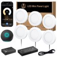 thumbnail image 1 of VST Smart Under Cabinet Lighting Work with Alexa Google Assistant App Remote Control, Recessed or Surface Mount 12V 2W/Pc Puck Light for Kitchen Under Counter, 6 Pack 3000K~6000K,White, 1 of 9