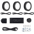 thumbnail image 1 of VST Under-Cabinet LED Lights, 12V 2W/Pc, Wireless Dimmer Switch, Recessed or Surface Mount Puck Light for Kitchen, 4000K, 3 pack，Black, 1 of 7