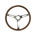 thumbnail image 1 of VSW 15 inch Deluxe Wood Steering Wheel; 6-Bolt Billet Aluminum Spokes, 2 inch dish ST3554, 1 of 3