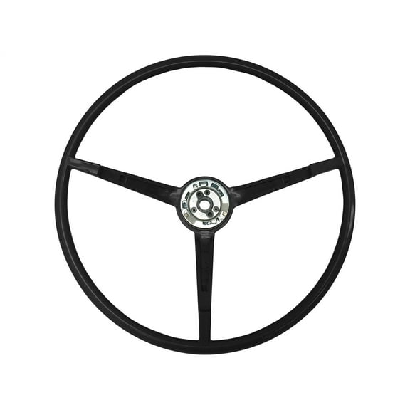 VSW 15 inch Reproduction Black Steering Wheel Compatible with 1967 Ford Mustang, Replaces OE# C7ZZ-3600-M, ST3035BLK