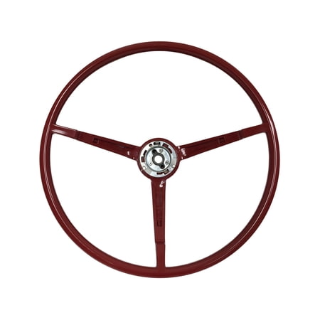 VSW 15 inch Reproduction Red Steering Wheel Compatible with 1967 Ford Mustang, Replaces OE# C7ZZ-3600-M, ST3035RED