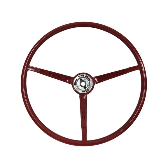 VSW 15 inch Reproduction Red Steering Wheel Compatible with 1967 Ford Mustang, Replaces OE# C7ZZ-3600-M, ST3035RED