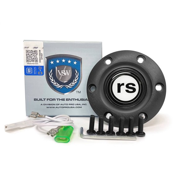 VSW 6-Bolt Black Horn Button, Camaro Rally Sport RS Emblem
