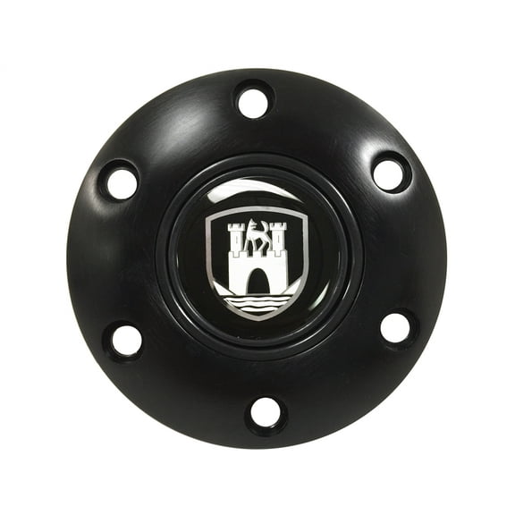 VSW 6-Bolt Black Horn Button, Castle Emblem STE1041BLK