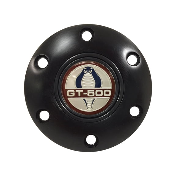 VSW 6-Bolt Black Horn Button with Ford Cobra GT-500 Emblem STE1004BLK