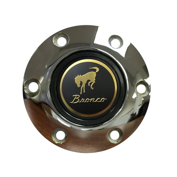 VSW 6-Bolt Chrome Horn Button with Ford Bronco Emblem STE1049CHR