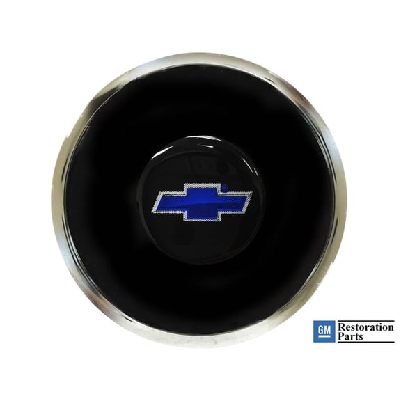 VSW 6-Bolt Deluxe Horn Button with Chevrolet Blue Bow Tie Emblem STE1015DLX