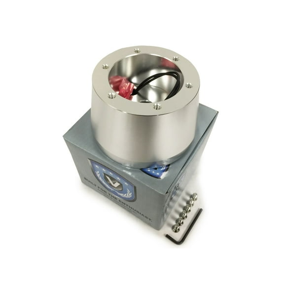 VSW 6-Bolt Silver Steering Wheel Hub Adapter Compatible with 1979-1982 Ford Mustang Fox Body STH1026SIL