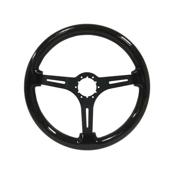 VSW Steering Wheels; S6 Sport Black Ash Finished Wood Grip with Slotted Black Center