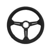 VSW Steering Wheels; S6 Sport Perforated Leather with Slotted Black Aluminum Center Spokes