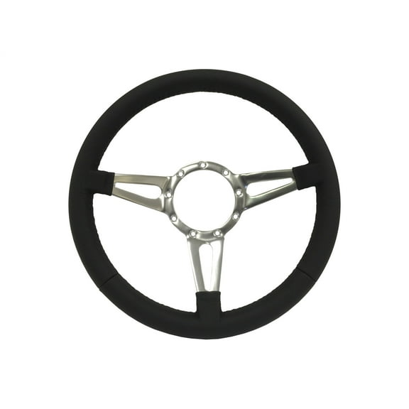 VSW Steering Wheels; S9 Premium Leather Grip with 3-Spoke Slot Design