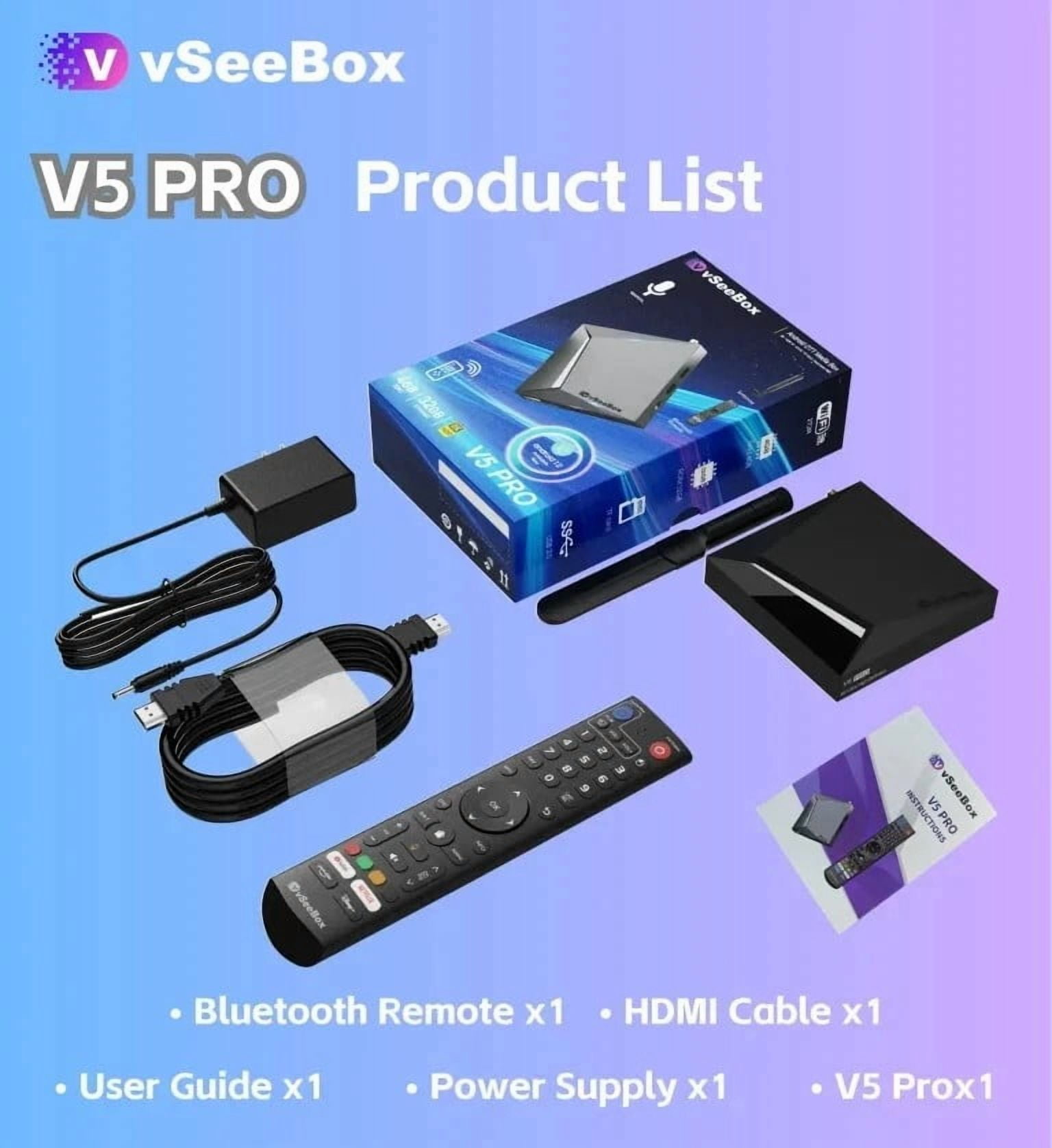 VSeeBox V5 Pro 2025 Version with Voice Control, Android 12, 4GB RAM ...