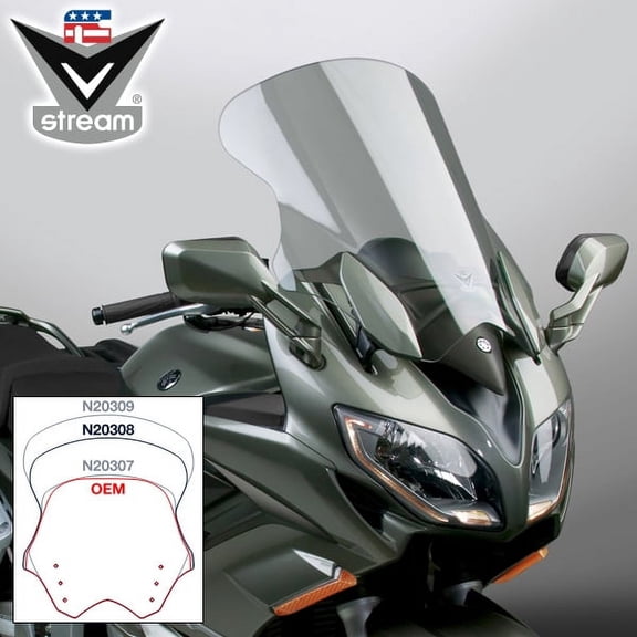VStream Windscreen for 2013-2014 Yamaha FJR1300 - Light Tint - One Size