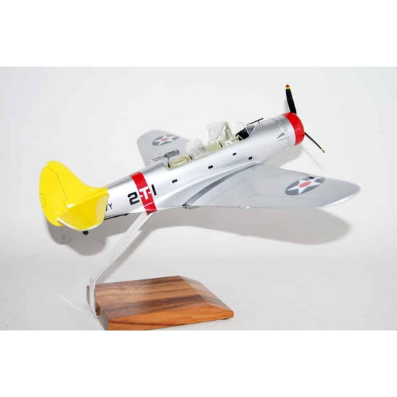 VT-2 USS Lexington TBD Devastator Model, Douglas, 1/31 (19.5W) Scale, Mahogany