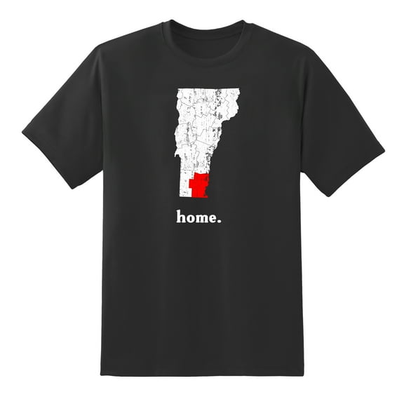VT Map Vermont Home State Love Vermont Home Design Mens Graphic T Shirts for Men Women Black,S