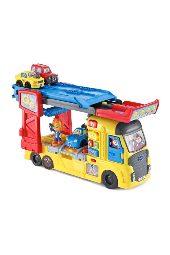 3-in-1 Race and Repair Hauler Vehicle Playset for Infants and Toddlers